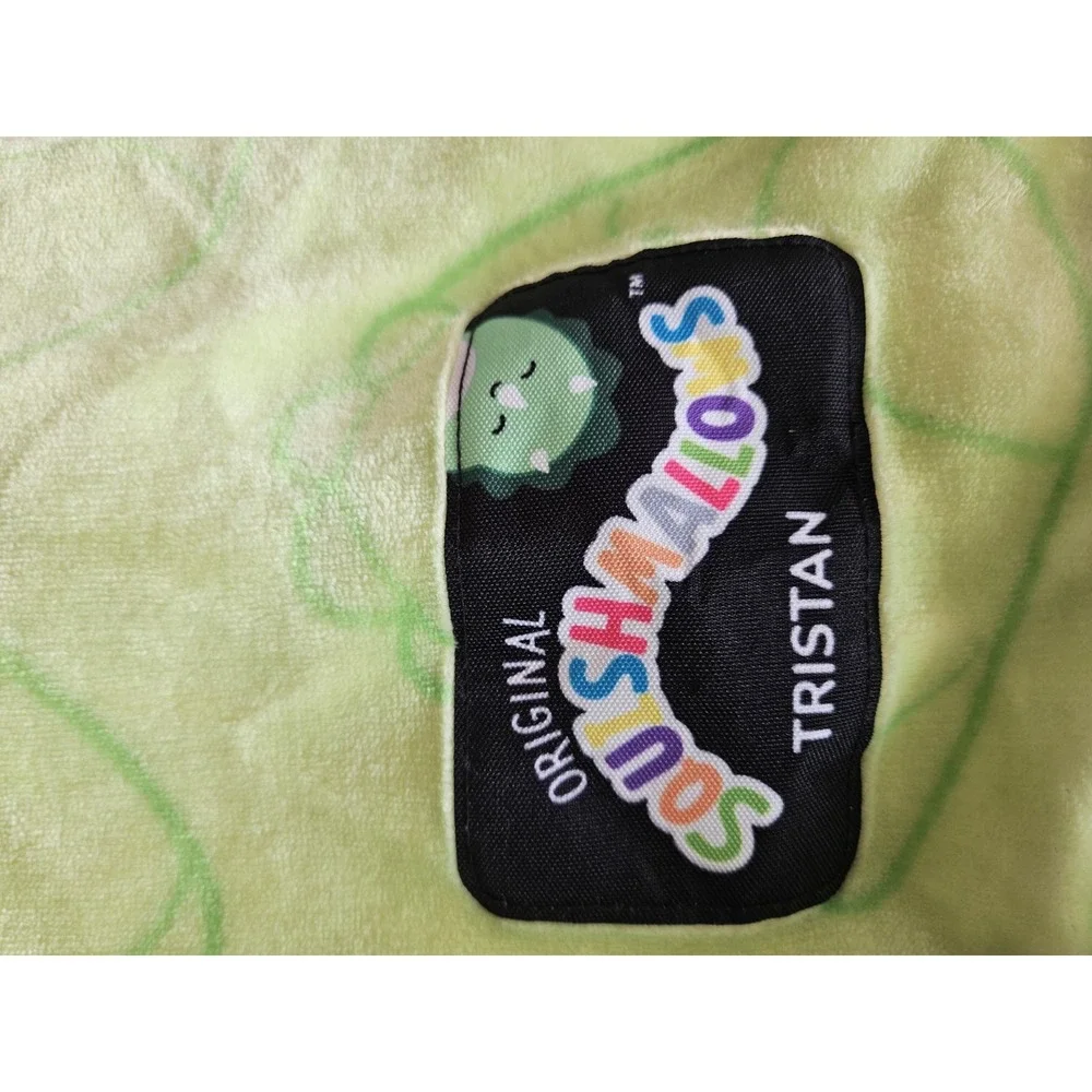 Squishmallows Tristan Triceratops Hooded Blanket Wearable Throw Green Dinosaur